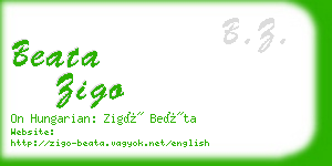 beata zigo business card